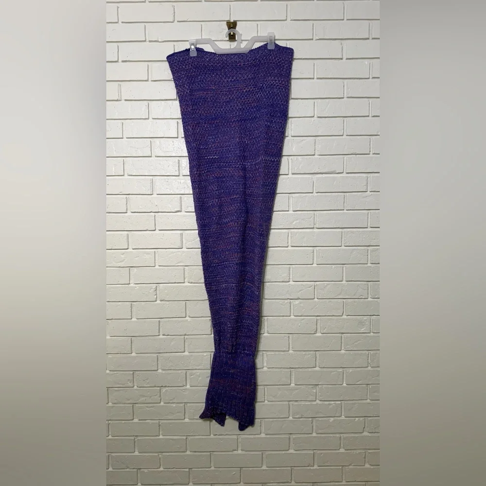 Mermaid Tail Knit Blanket | Cozy Throw | Purple | New With Tags
